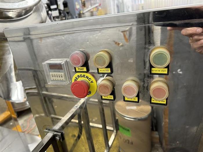 Used Deyue model DVH-100L  stainless steel 100 liter V blender