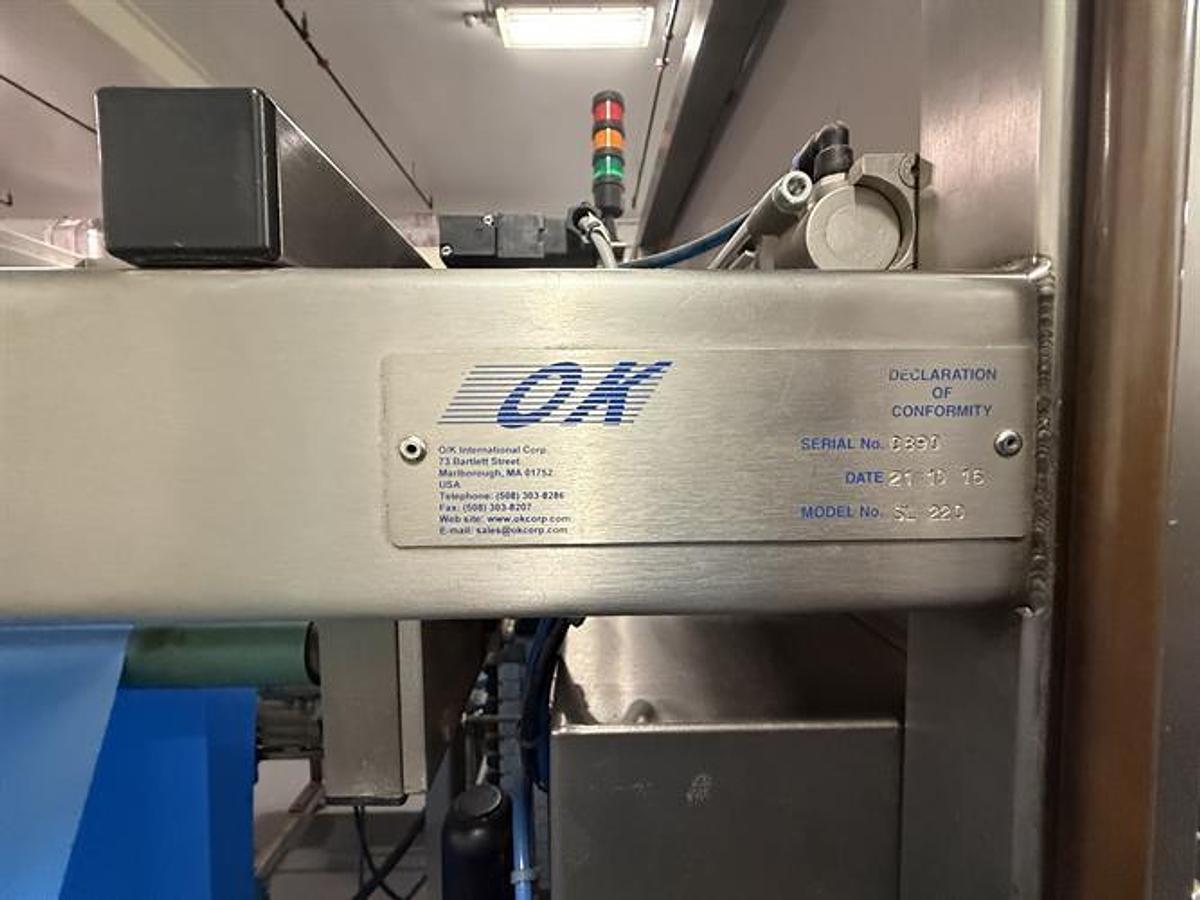 Used OK Superformer-1M Case Erector with OK SL220 Bag Inserter