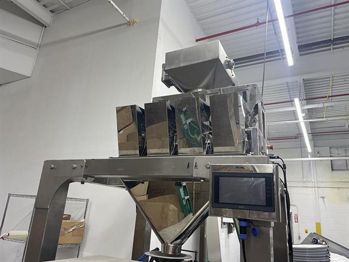 Used BairesPack Pre-made Doy Pouch Machine with 4-lane Linear Scale