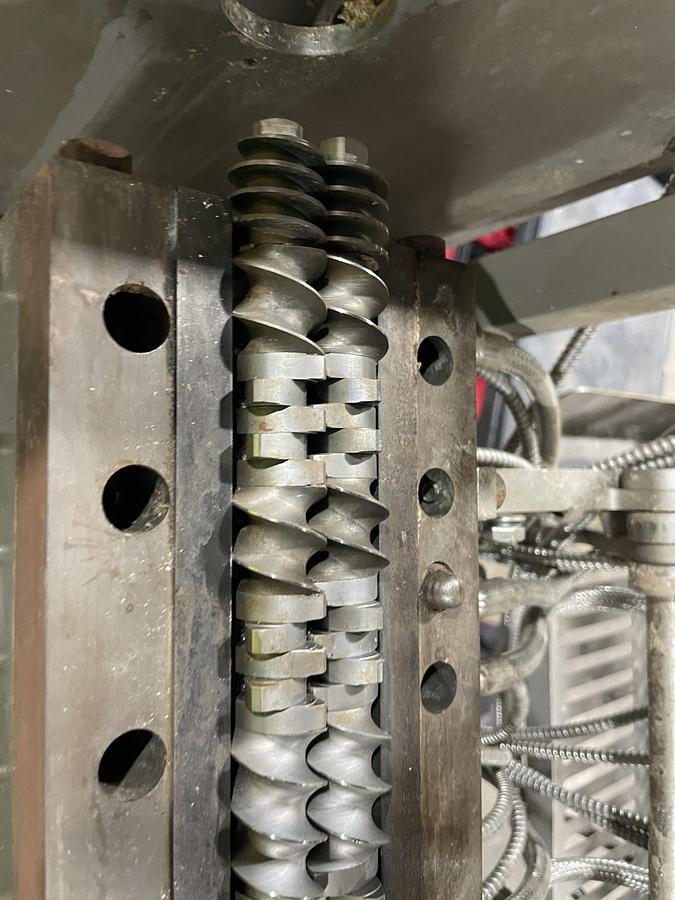 Used Baker Perkins Model MP24 Stainless Steel Twin Screw Extruder