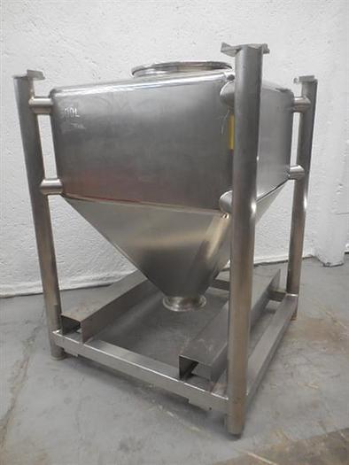 Used Stainless steel 211 gallon bin container.