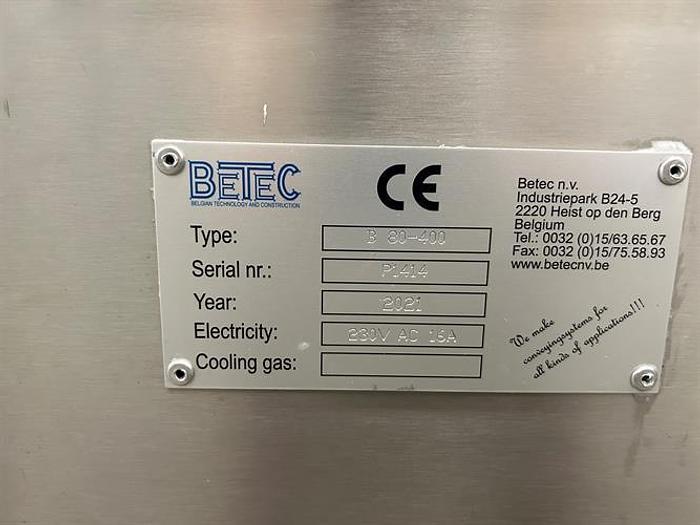 Used Betec B80-400 16" Bottomer & Cold Plate
