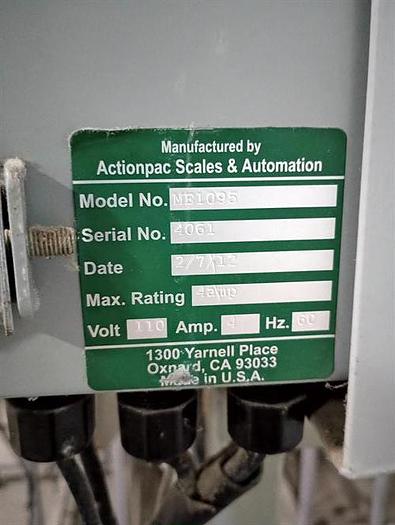 Used Action Pac Model ME 10950 Single Head Weigher