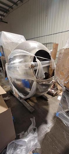Used Loynds 39" stainless steel polishing pan with ribs