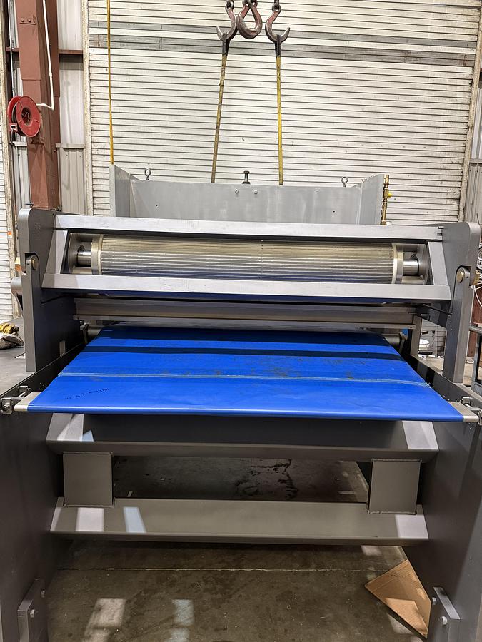 Used APV 48" Two Roll Extruder with Ultrasonic Guillotine Cutter