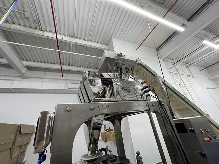 Used BairesPack Pre-made Doy Pouch Machine with 4-lane Linear Scale