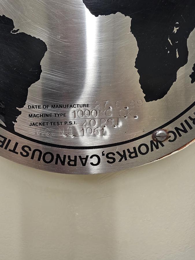 Used Low & Duff 1000 kg Carbon Steel Chocolate Melter