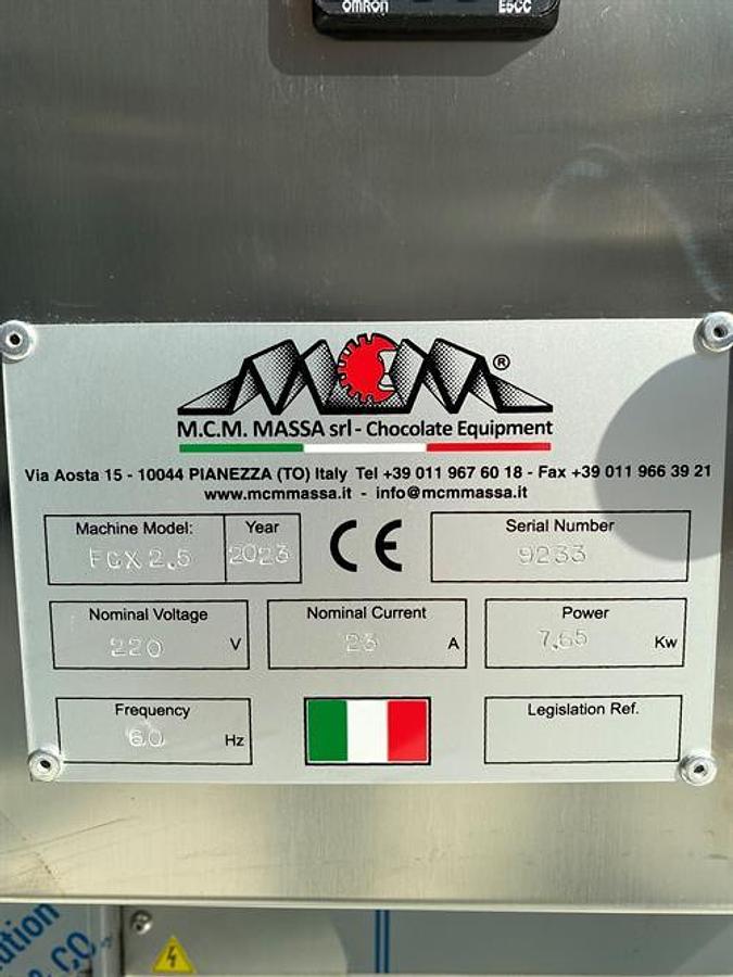 Used Massa 100 kg/hr Chocolate Block Melter (NEW)