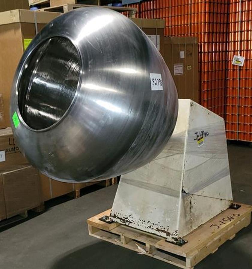 Used 48" Diameter Stainless Steel Coating Pan