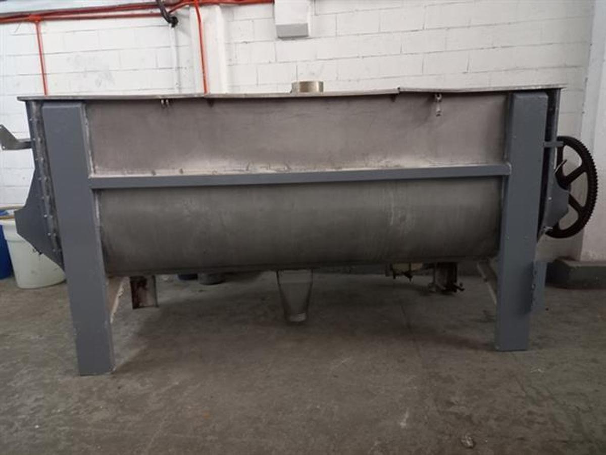 Used 80 Cu Ft stainless steel double ribbon blender