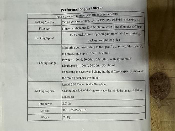 Used Lenis model LMSTS-300P single lane stick pack machine with tablet counter