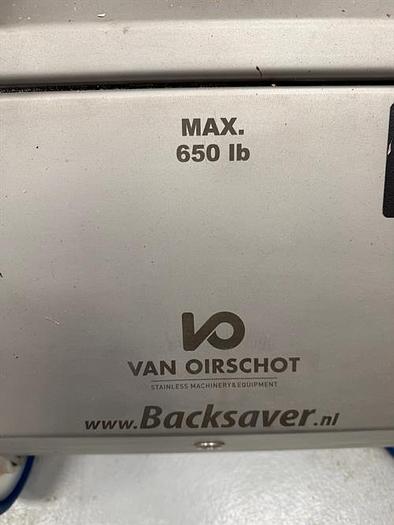 Used Backsaver BRL Stainless Steel Drum Dumper