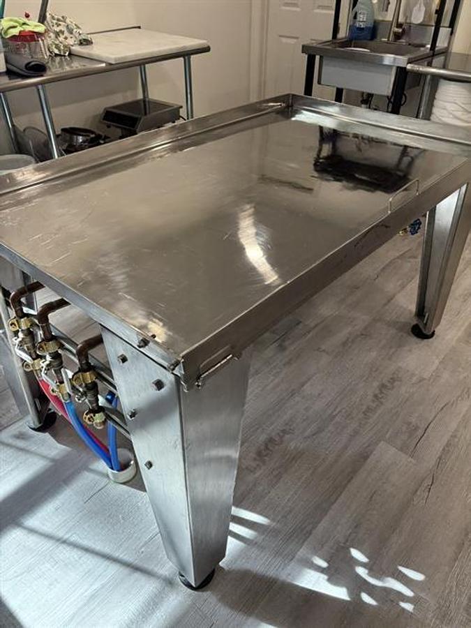 Used Latini 3ft x 5ft Stainless Steel Cold Table