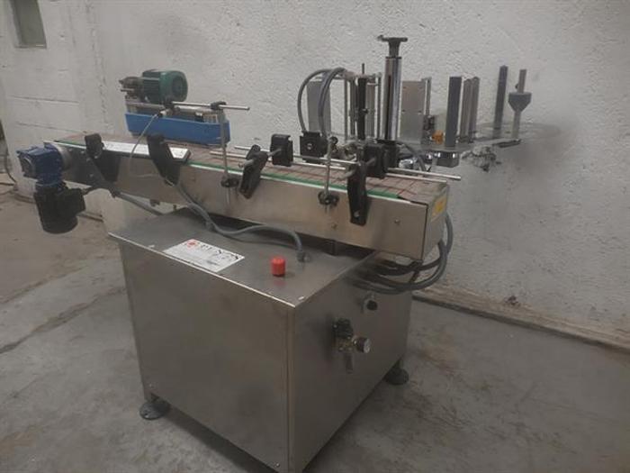 Used Murcia Model MC-140P Stainless Steel Wraparound Labeler