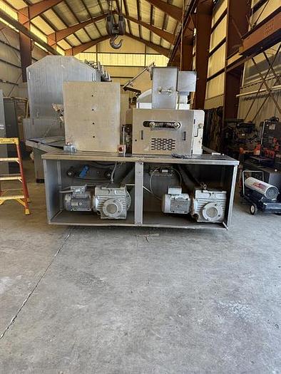 Used APV 48" Two Roll Extruder with Ultrasonic Guillotine Cutter