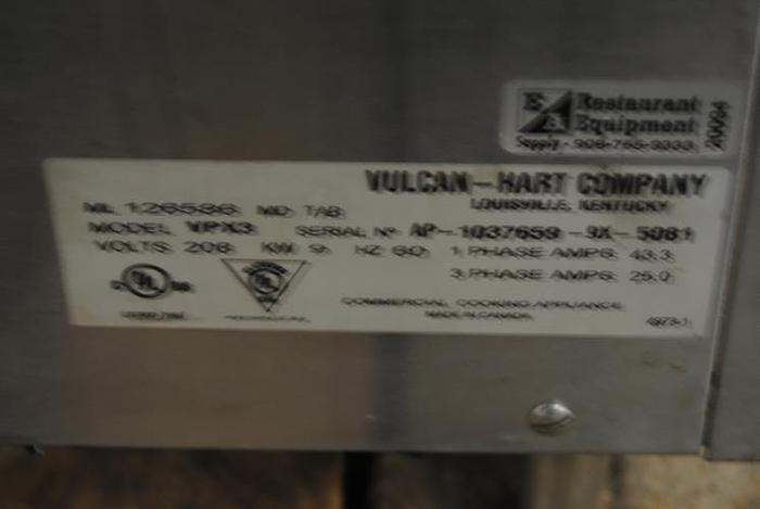 Used Vulcan Hart VPX3 Electric Steamer -