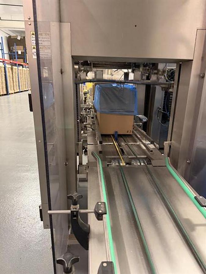 Used OK Superformer-1M Case Erector with OK SL220 Bag Inserter
