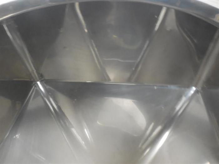 Used Stainless steel 211 gallon bin container.