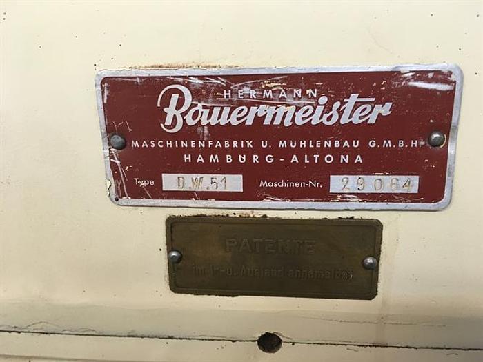 Used Bauermeister DW51 3-Roll Refiner
