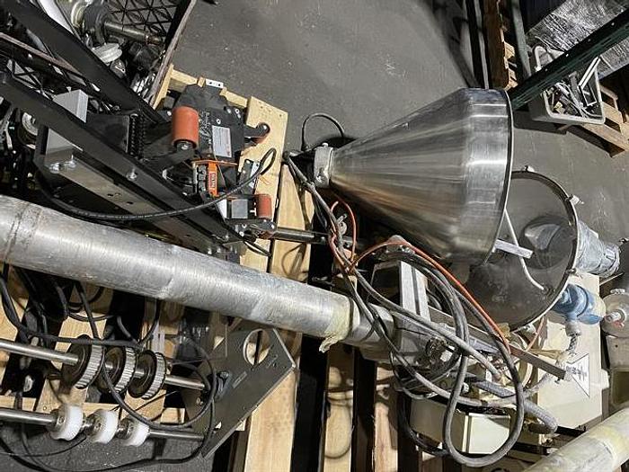 Used Bartelt model IM7 Pouch Packager with AMS Auger Filler and  liquid filler