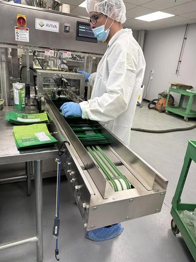 Used Ohlson Generation IV Rotary Pouch Packager With Auger Filler, Vacuum Powder, Scoop & Desiccant Pouch Feeders