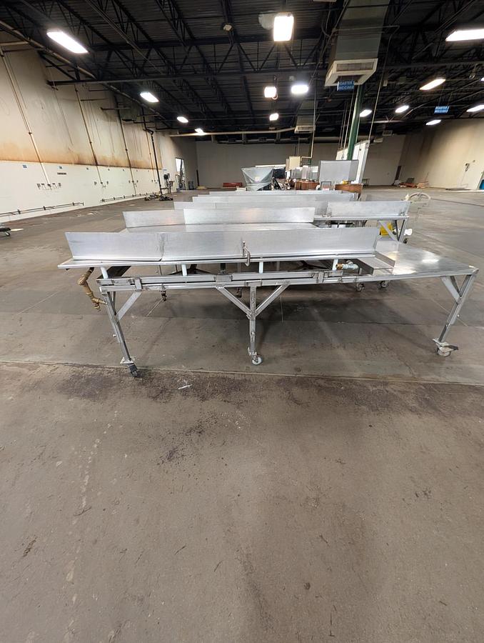 Used 9-ft long x 57" wide Stainless Steel Cooling Table