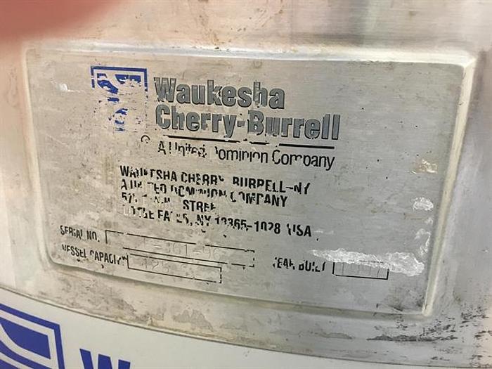 Used Waukesha Cherry Burrell 125 gallon tank