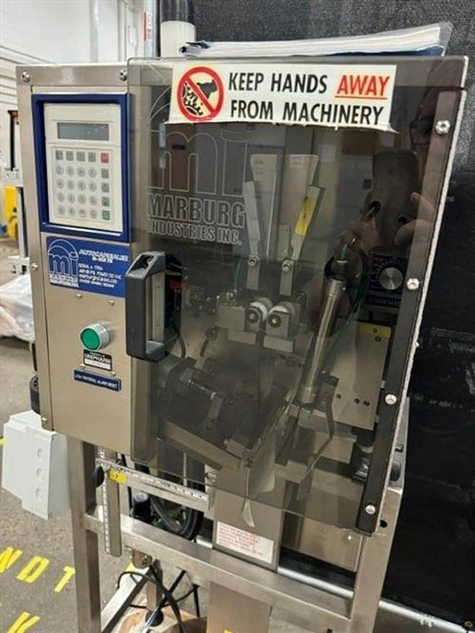 Used Marburg Model M-625FB Auto Cap Sealer/Shrink Bander