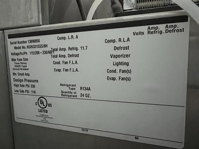 Used Norlake Scientific model NSR1331SSS/8H stainless steel enviromental chamber