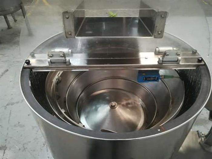 Used Ozaf model VL2T Stainless Steel Vibratory Cap feeder