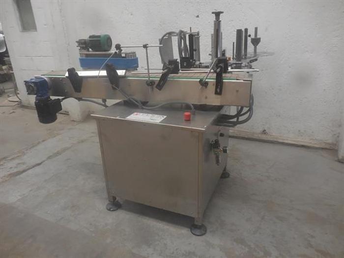 Used Murcia Model MC-140P Stainless Steel Wraparound Labeler