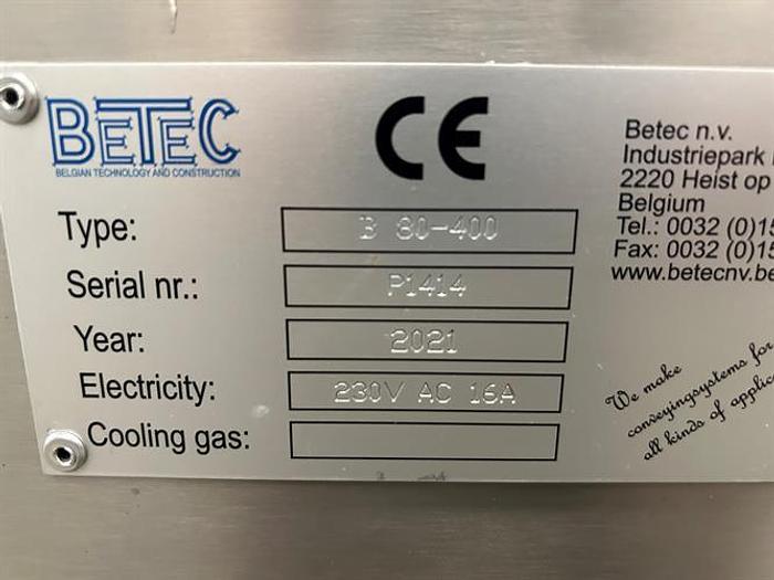 Used Betec B80-400 16" Bottomer & Cold Plate