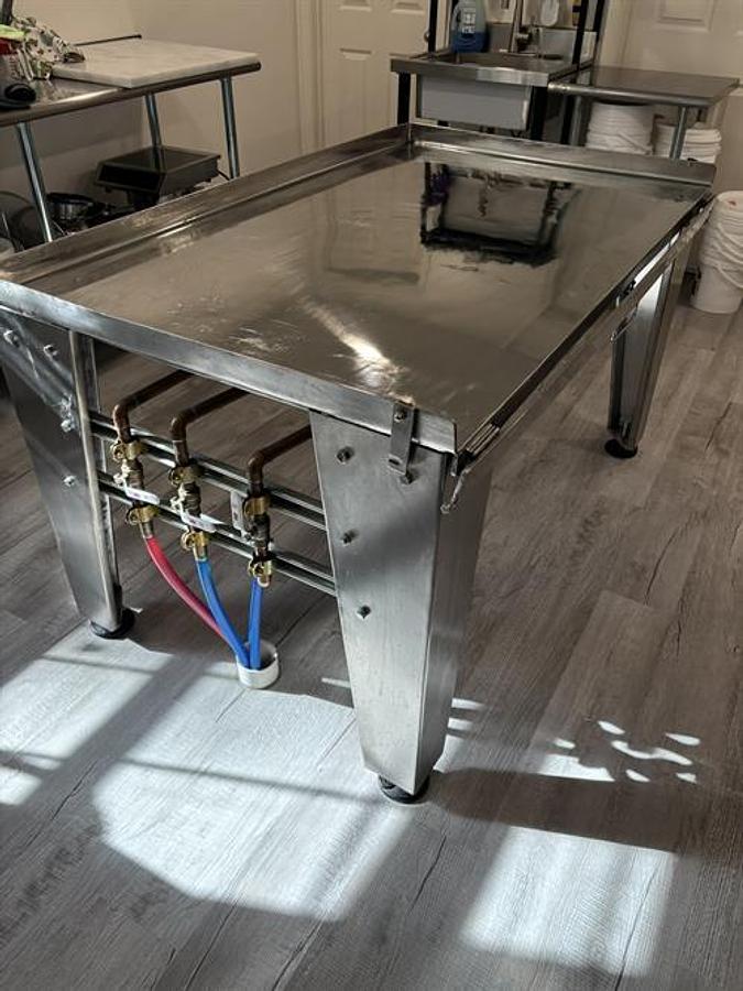 Used Latini 3ft x 5ft Stainless Steel Cold Table