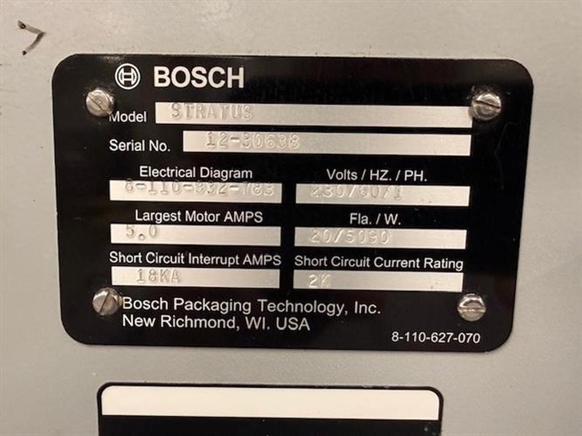 Used Bosch Stratus Horizontal Flow Wrapper