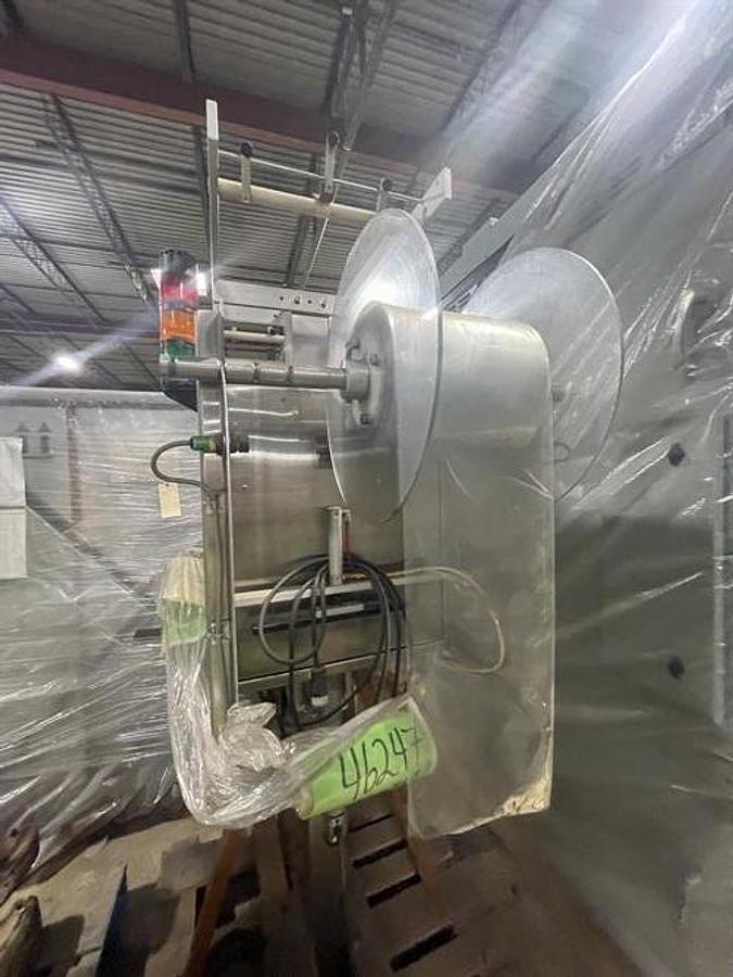 Used Axon Model EZ300 Shrink Sleeve and bander with Perforator