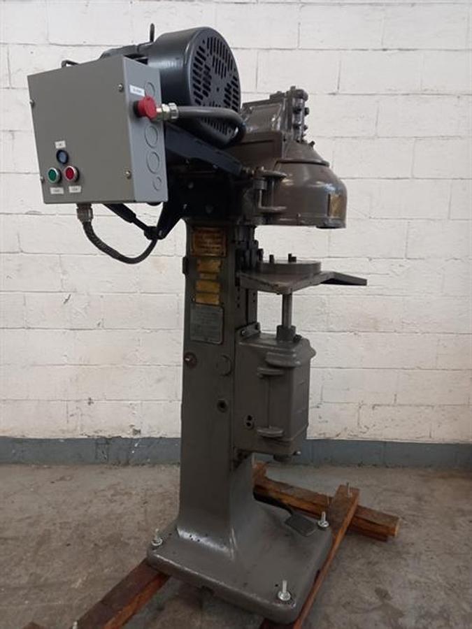 Used American Can model 108A No. 1 Western semi-automatic can seamer