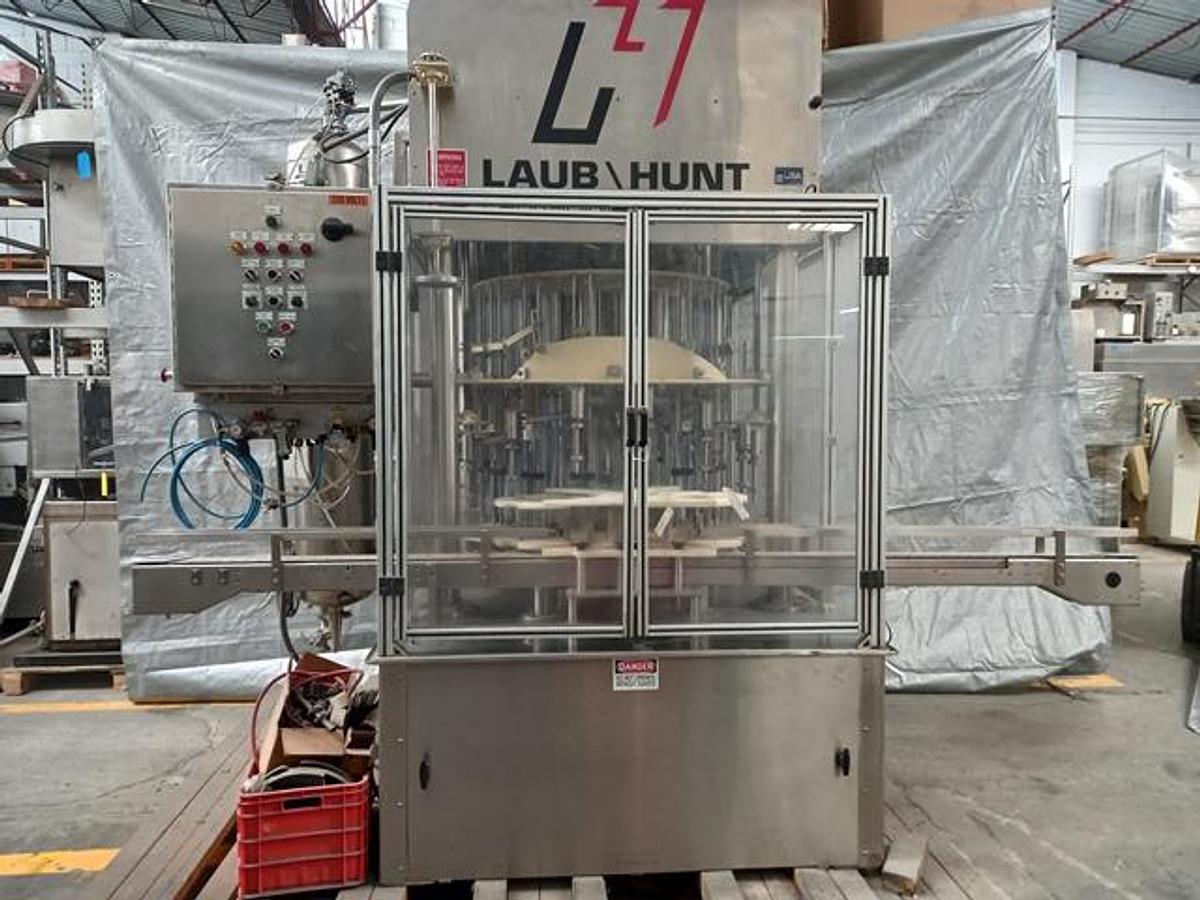 Used Laub Hunt Stainless steel 16 head rotary filler