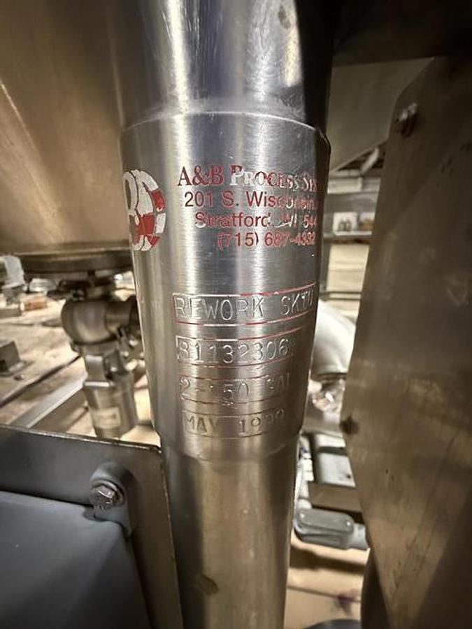 Used (2) AB Process 150 Gallon SS jacketed & Agitated Tanks