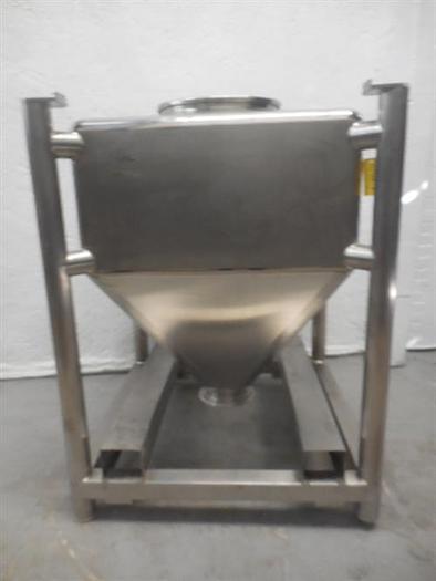 Used Stainless steel 211 gallon bin container.