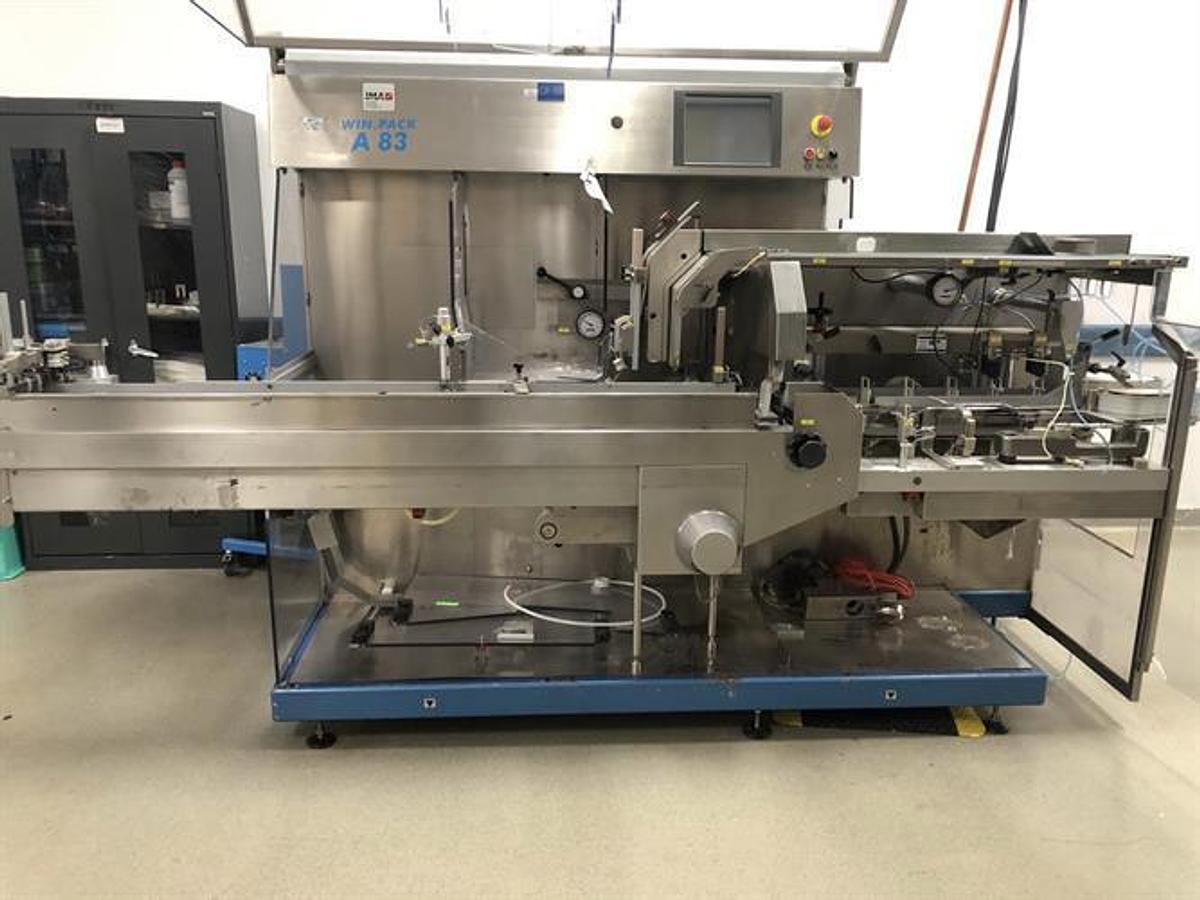 Used IMA model A83 cartoner with blister feeder