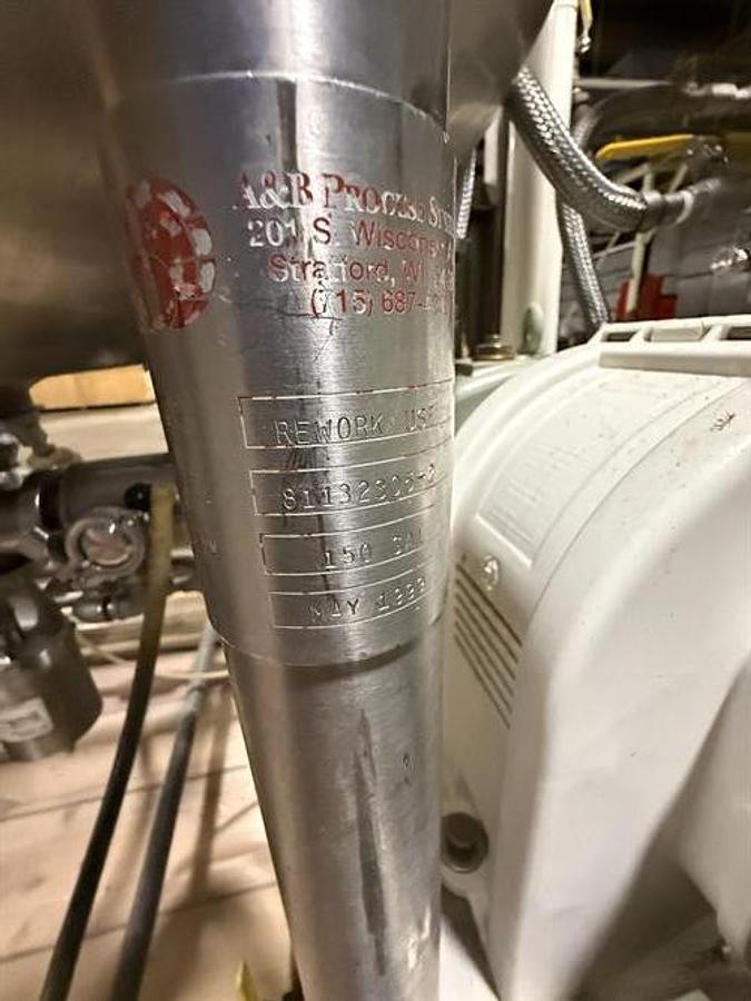 Used (2) AB Process 150 Gallon SS jacketed & Agitated Tanks