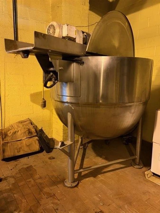 Used Lee 400 Gallon Stainless Steel Jacketed Double Action Kettle