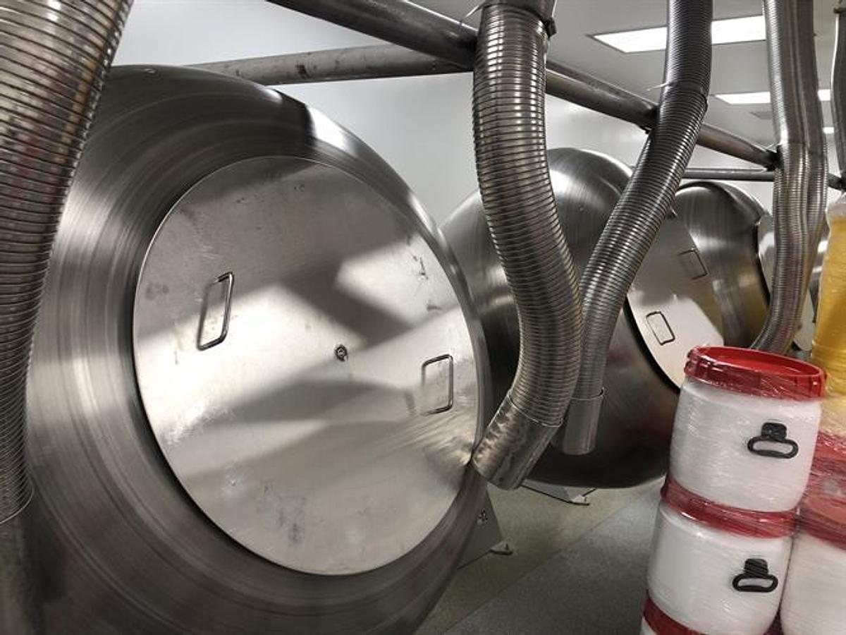 Used O'Hara 48" diameter stainless steel coating pan