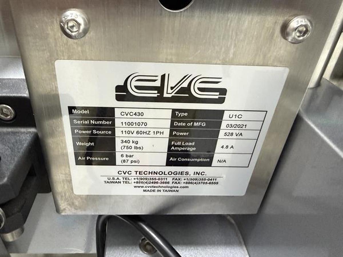 Used CVC Model 430 Front & Back And Wraparound Labeler