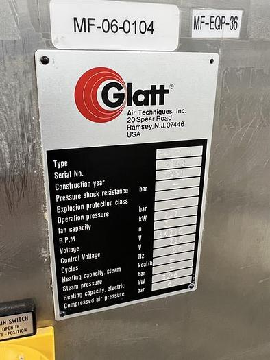 Used Glatt Model GPCG 1 Fluid Bed Dryer