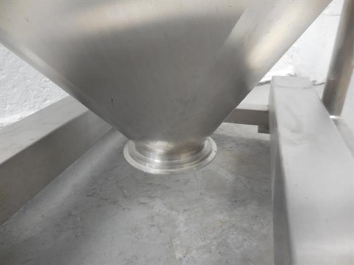 Used Stainless steel 211 gallon bin container.