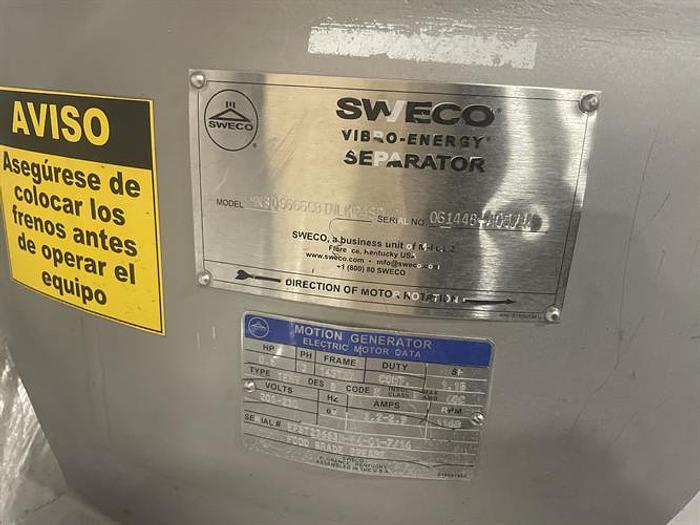 Used Sweco model MX30S666CBINLKP4SDWC 30" diameter stainless steel double deck sifter