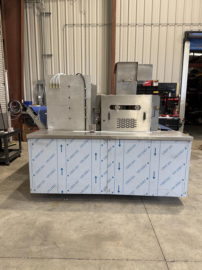 Used APV 48" Two Roll Extruder with Ultrasonic Guillotine Cutter