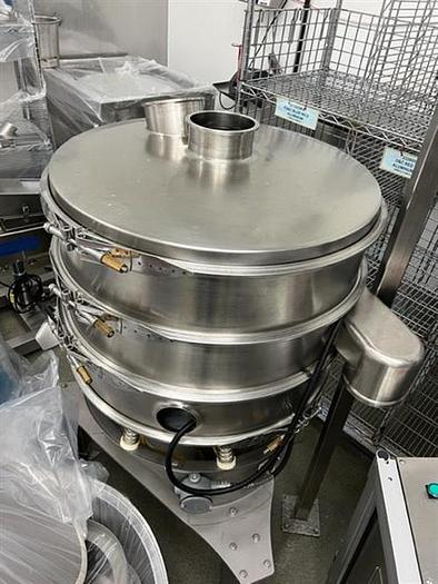Used Sweco model MX30S666CBINLKP4SDWC 30" diameter stainless steel double deck sifter