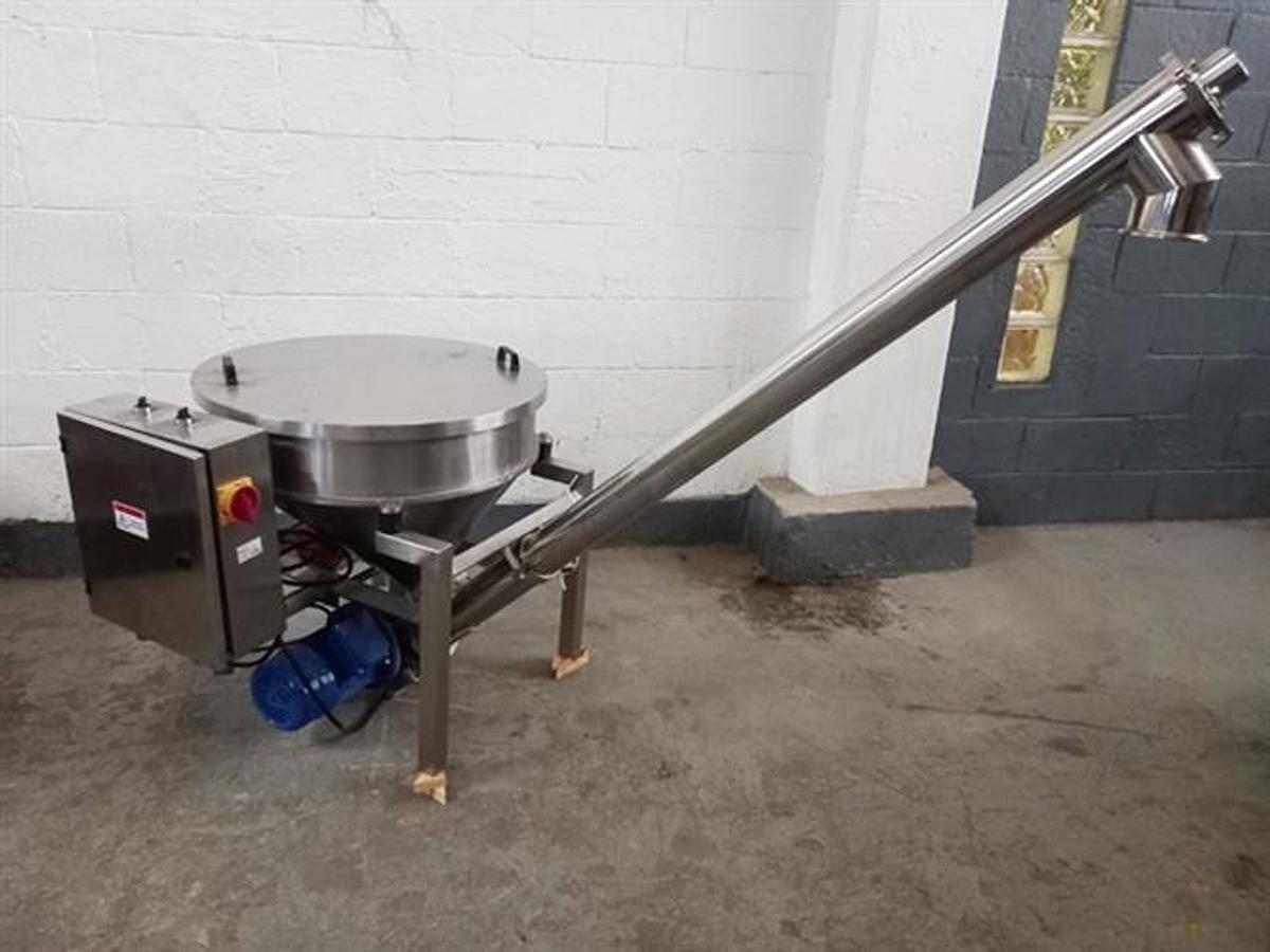 Used 66" long x 4" dia. screw conveyor